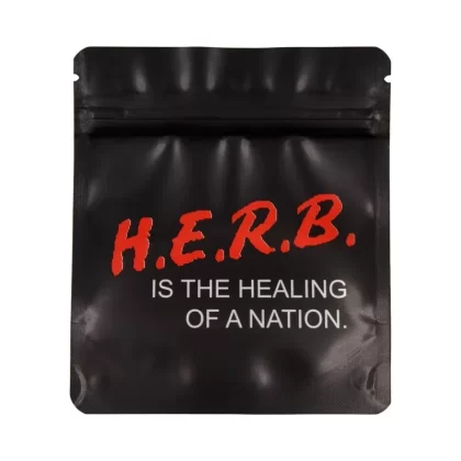 Bag King H.E.R.B. Wide Mouth Mylar Bag | 1/8 oz - Choose Price Tier#Single Unit (Less Than Pack Qty)>Pack of 50 (Bulk Discount Pricing)