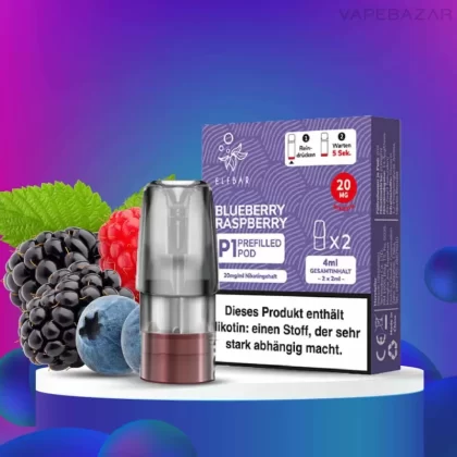 Elf Bar Mate 500 – Blueberry Raspberry – Prefilled Liquid Pod – 2er Pack - 500 mAh