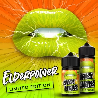 Elderpower Ltd Edition by Six Licks 100ml + FREE NIC SHOTS