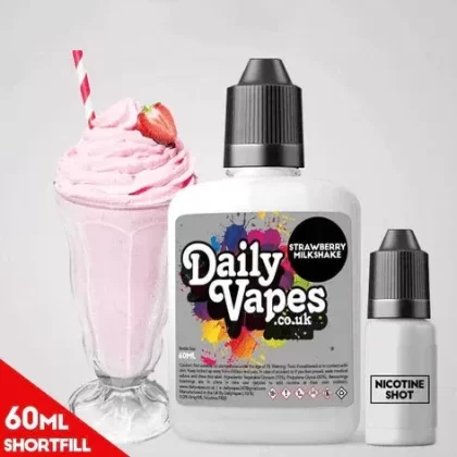 Strawberry Milkshake - Nic Strength#0mg Bottle Topper>3mg Freebase Nic Shot (x1)>3mg Salt Nic Shot (x1)>6mg Freebase Nic Shot (x2)>6mg Salt Nic Shot (x2)