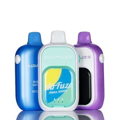 Airfuze Addon 40K 40000 Puffs Disposable Vape - 24mL - Blue Razz Ice (With Nicotine Strips)
