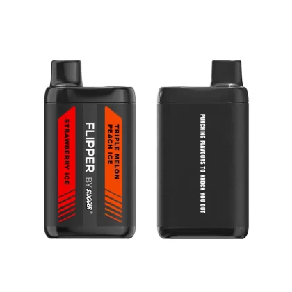 Strawberry Ice + Triple Melon Peach Ice – Flipper 12000 puffs By Slugger - Vapebazaar Pk