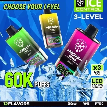Archer Ice Control Disposable Vape – Strawberry Watermelon Ice (60K Puff 50Mg)