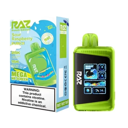 Raz LTZ Punch Edition 25,000 puffs - Flavor#Sour Raspberry Punch