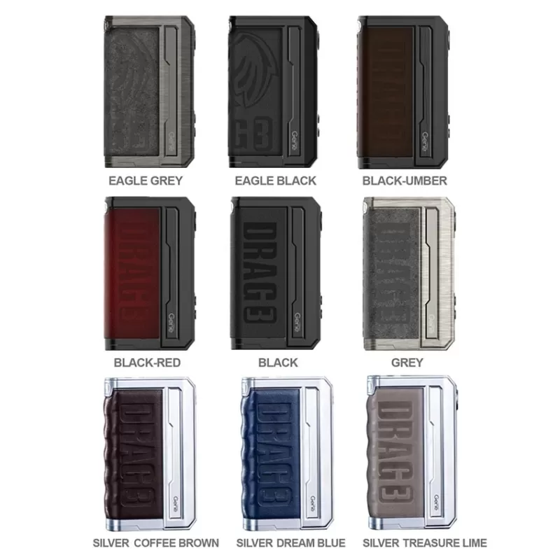 VOOPOO DRAG 3 TC Box MOD 177W - Silver Coffee Brown - Image 2