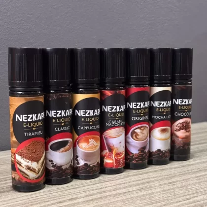 Nezkape 65ml 60/40 Pod Friendly w/ real coffee beans - Mocha Latte / 24mg