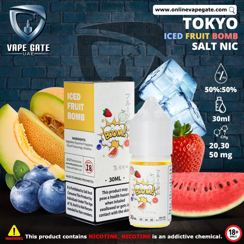 Tokyo Iced Fruit Bomb Saltnic 30ml