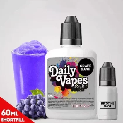 Grape Slush - Nic Strength#0mg Bottle Topper>3mg Freebase Nic Shot (x1)>3mg Salt Nic Shot (x1)>6mg Freebase Nic Shot (x2)>6mg Salt Nic Shot (x2)