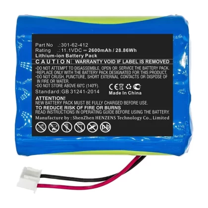 Batteries N Accessories BNA-WB-L15000 Equipment Battery – Li-ion, 11.1V, 2600mAh, Ultra High Capacity – Replacement for Peaktech 301-62-412 Battery
