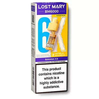 Banana Ice BM6000 Refill Pods by Lost Mary - Ecigarettedirect Co