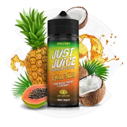 Just Juice Exotic – Pineapple Papaya & Coconut 100ml 0mg Shortfill e-liquid - Ecigdepot