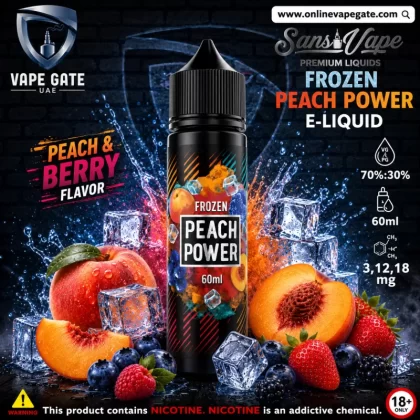 Frozen Peach Power E-Liquid - Sam Vapes - 3 mg / 60 ml
