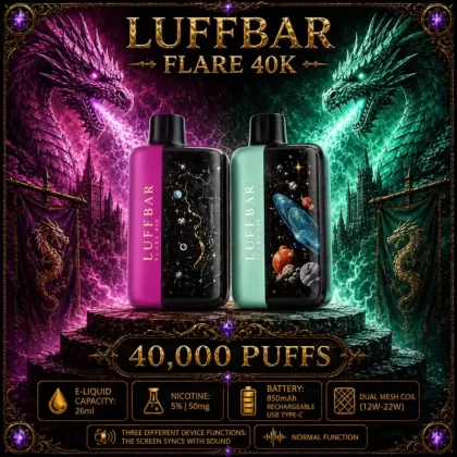 LUFFBAR Flare 40K - Strawberry Cereal Donut Milk (BLK Series)