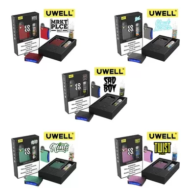 Uwell Caliburn AK3 Kit + A3S 0.8ohm Pods (x2) + Daddy’s Vapor 10mL Salts 50mg