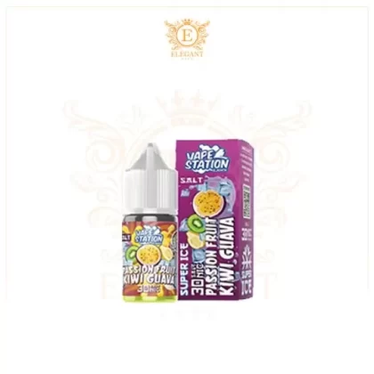 VAPE STATION PASSION FRUIT KIWI GUAVA SUPER ICE SALT ELIQUID