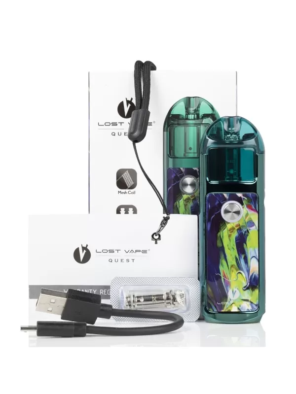 Lost Vape Lyra Pod Vape Kit - Silver Leather - Image 3