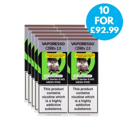 Box Of 10 – Vaporesso Xros Corex Replacement Pods - Vape Co