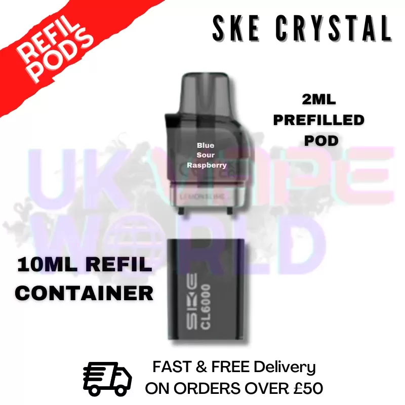 Blue Sour Raspberry SKE CL6000 Replacement Prefilled Pod