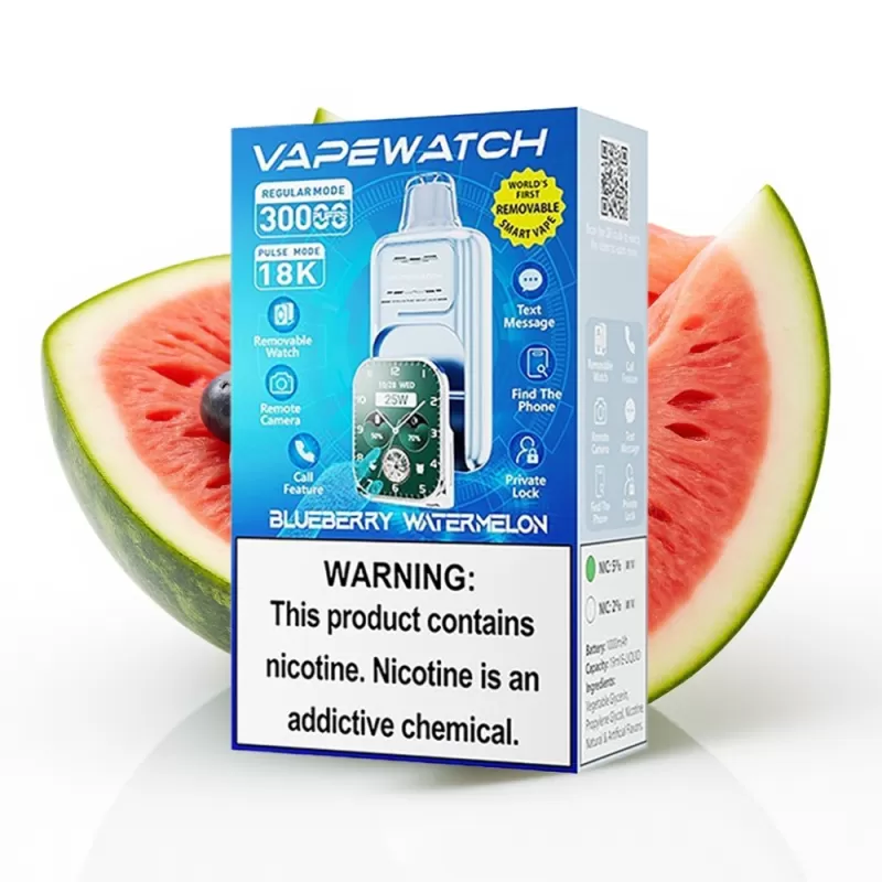 JNR VapeWatch 30000 Puffs 19mL 5% Dual Mesh Blueberry Watermelon - Fumotvapemexico - Image 2