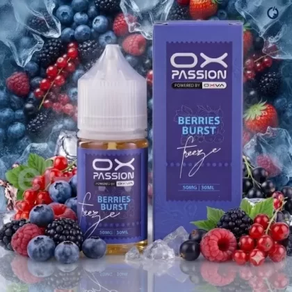 OX PASSION BERRIES BURST FREEZE SALT ELIQUID - Elegantvapestore