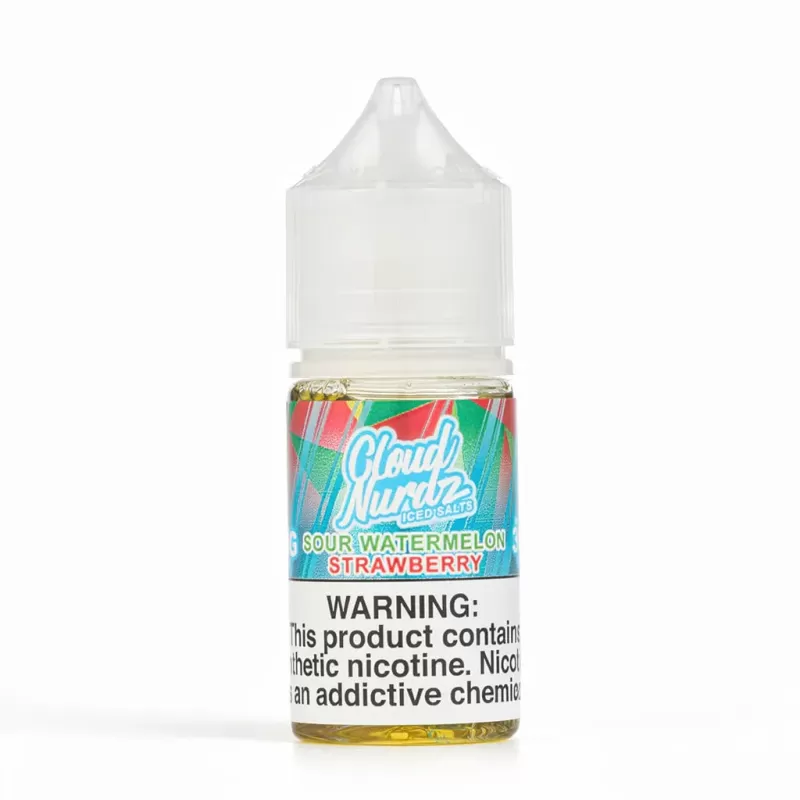 Cloud Nurdz Salts – Iced Sour Watermelon Strawberry 30mL - Motivapeaustralia