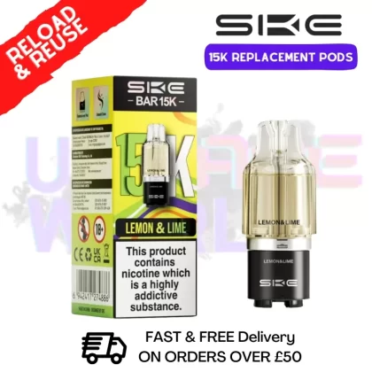Lemon Lime SKE 15K Replacement POD – £6.99