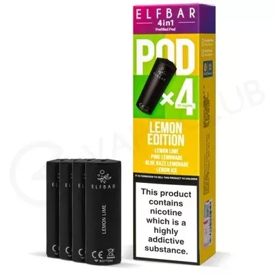 Lemon Edition Elf Bar 4 in 1 Prefilled Pods - Ecigpremium