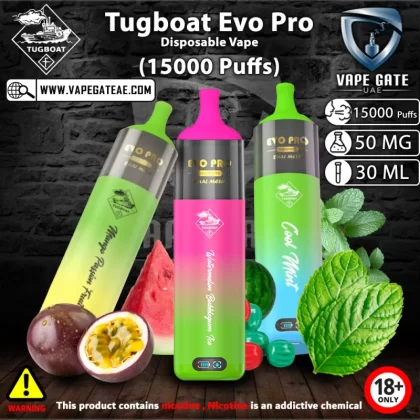 Tugboat Evo Pro Disposable Vape Device (15000 Puffs) - Kiwi Passionfruit / 50 mg