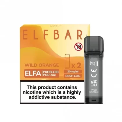 Elf Bar Elfa Wild Orange Nic Salt E Liquid Pods – Elfa Series (2 x 2ml)