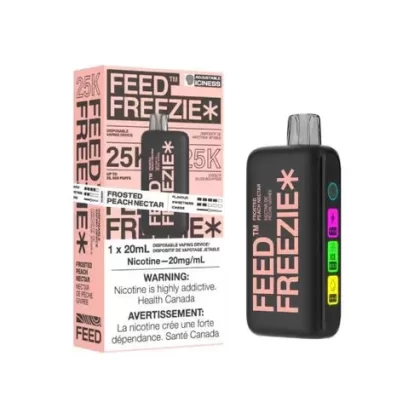 FEED Freezie 25K Disposable – Frosted Peach Nectar - Eliquidsupply