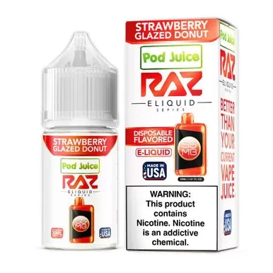 Strawberry Glazed Donut Pod Juice x RAZ Salts 30mL