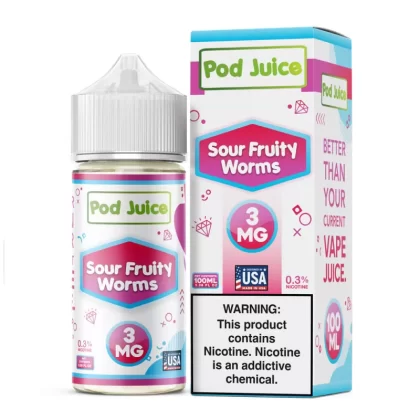 Pod Juice - Sour Fruity Worms - 100ML E-Liquid