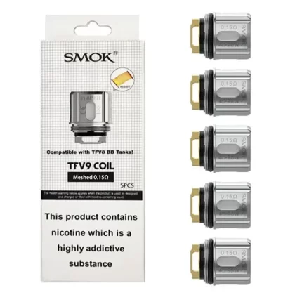 SMOK TFV9 Vape Coils 5-Pack - 0.15ohm