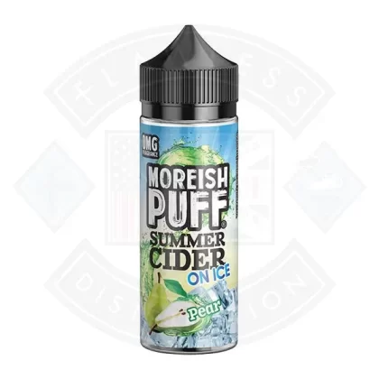 Moreish Puff Summer Cider On Ice Pear 100ml 0mg shortfill e-liquid - Eliquidsupply