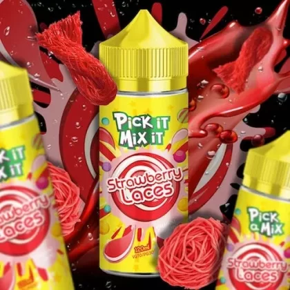 Strawberry Laces by Pick It Mix It – 100ml 0mg