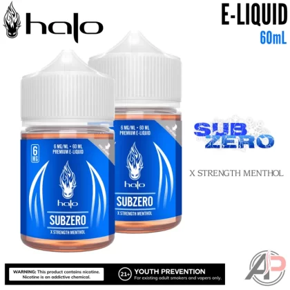 Halo SubZero X Strength Menthol E-Liquid 60ml - Vape Product, Vape Product