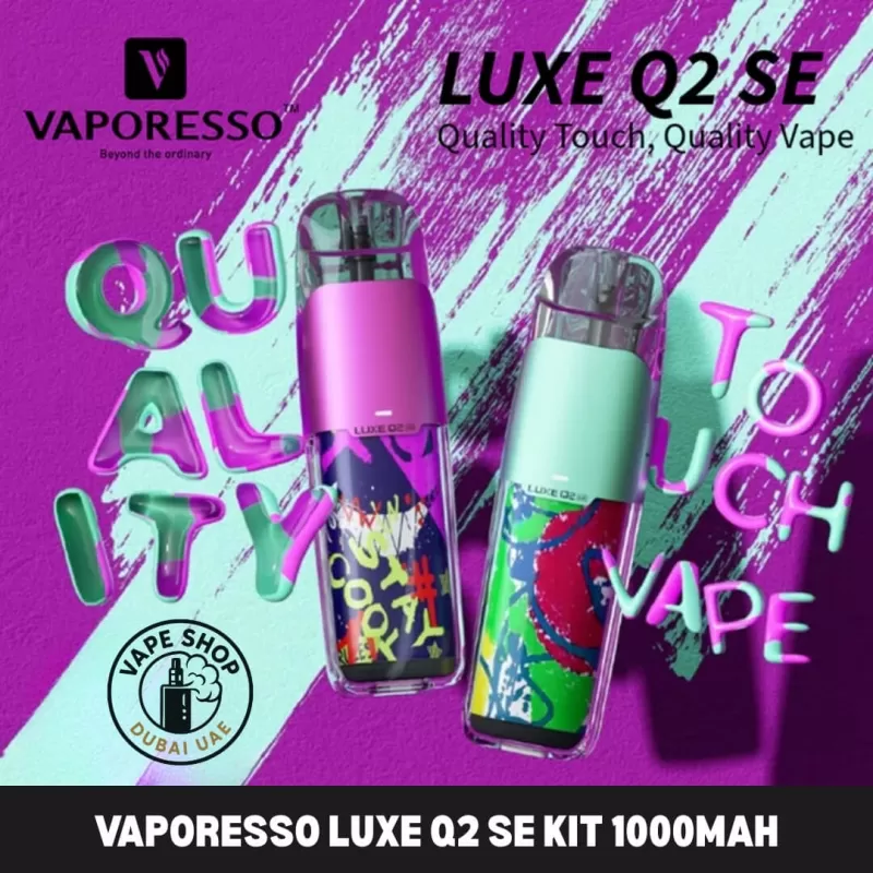 VAPORESSO Luxe Q2 SE Kit 1000mAh Pod System in Dubai, UAE - Abstract Green, Digital Blue (F76CC4)