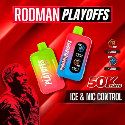 RODMAN PLAYOFFS 50K Ice & Nic Control Disposable Device - 50,000 Puffs - Strawberry Cream
