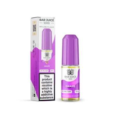 Bar Juice 5000 Salt Nicotine Grape 10mg & 20mg Salts - Vapourdays Co
