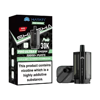 Hayati Pro Ultra Plus Shisha 30000 Prefilled Pods Gum & Mint / Watermelon Bubblegum