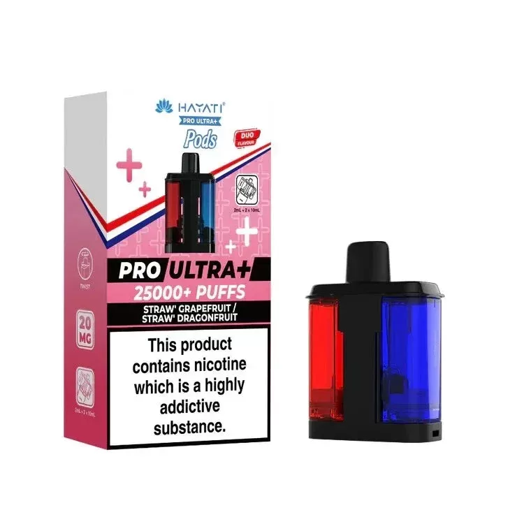 Hayati Pro Ultra Plus 25K Prefilled Pods - Box of 5 - Cherry Berry - Image 3