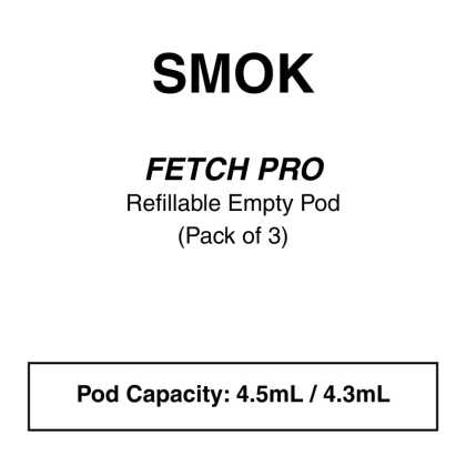 SMOK Fetch Pro empty pod : 3pcs/pack - RGC, Rpm
