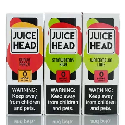 Juice Head E-Liquid - No Nicotine Vape Juice - 100ml - Strawberry Kiwi