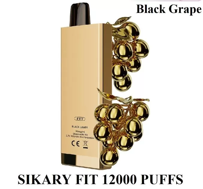 Sikary Fit Rechargeable Disposable Vape (12,000 Puffs) - Grape Ice / 20 mg - Image 2