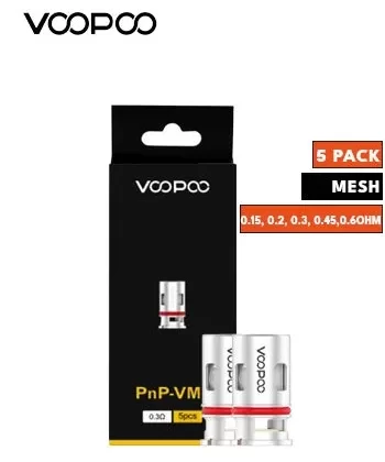 Voopoo PNP Coils - VM5 - 0.2 Ohm - Five Pack