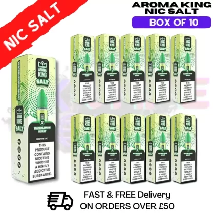 Watermelon Burst Aroma King Nic Salt Box Of 10