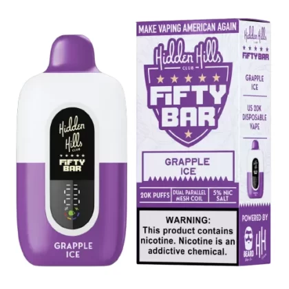 Grapple Ice Disposable Vape (20000 Puffs) by Hidden Hills x Fifty Bar