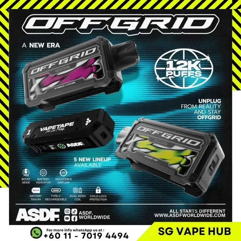 VAPETAPE OFFGRID 12000 Puffs - Starter Kit (Kit + Cartridge) / Berries Yogurt - Image 2