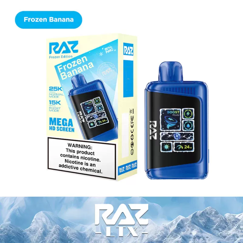 RAZ LTX 25K Puff "Frozen Edition" Disposable Device – 25000 Puffs - Frozen Banana - Image 2