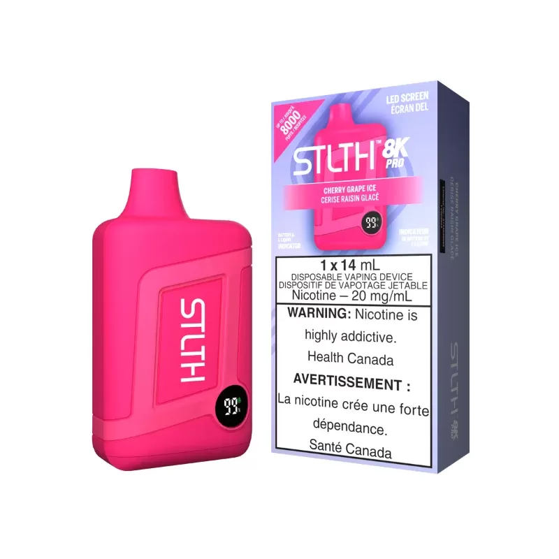 STLTH 8K Pro Cherry Grape Ice Disposable Vape